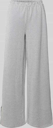 Vila Wide Leg Hose mit elastischem Bund Modell STRIPLO in Marine, Gr&ouml;&szlig;e XL