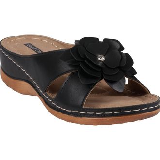 GC SHOES Joy Flower Sandal in Black at Nordstrom Rack, Size 6.5