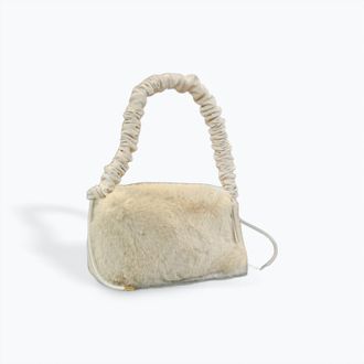 Cejon Andi Plush Hobo Bag In Winter White
