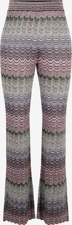 Missoni Ausgestellte Lurex-Strickhose mit welligen Motiven
