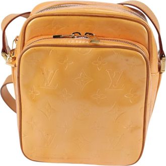 Louis Vuitton Wooster Handbag Monogram Vernis Beige Patent_Leather Bag (Pre-Owned)