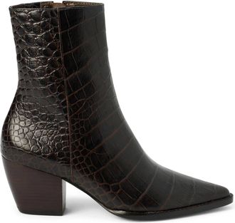 Matisse Footwear Womens Caty Ankle Boots In Espresso Croc