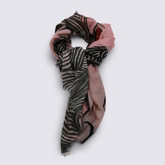 Talking Walls Fringed Mohair Blend Scarf - Pink