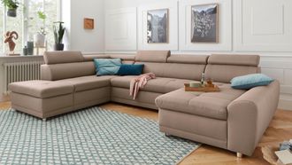 Sit&more Wohnlandschaft &raquo;Riva U-Form&laquo; wahlweise mit Bettfunktion