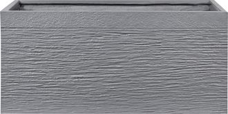 Beliani Maceta De Fibras De Arcilla Gris 80 X 37 X 38 Cm Para Interior Y Exterior Rectangular Myra