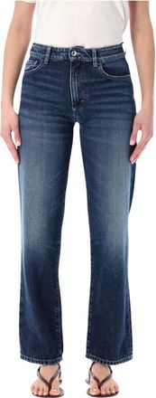 Icon Denim Los Angeles Didy Straight Leg Jeans - Dames - Regular Fit Jeans - Blauw - W27 - Katoen - Jeans