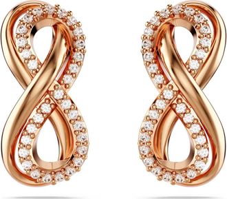 Swarovski Dames Oorbellen Oneindigheid Wit Ros&eacute;goud Legering Hyperbola 5684085 - Dames - Oorbellen - Geel - ONE Size - Accessoires