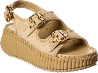 Chlo&eacute; Nama Suede Wedge Sandal
