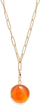 Soko Umbo Circle Pendant Necklace in Poppy at Nordstrom