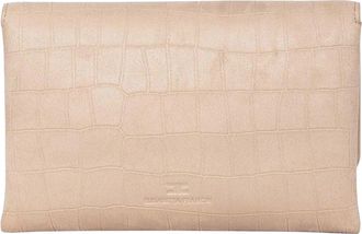 Elisabetta Franchi Womens Shoulder Bag Suede Vanilla Polyester