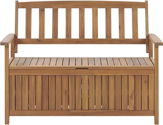 Beliani Beliani - Panca Da Giardino Con Vano Contenitore In Legno Di Acacia 120 Cm Sovana