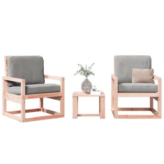 vidaXL Juego De Muebles De Jard&iacute;n 3 Pzas Madera Maciza Abeto Douglas Vidaxl