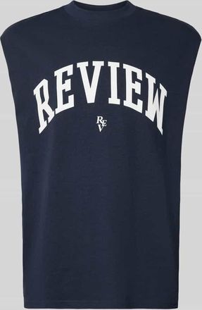 Review Tanktop mit Logo-Print in Marine, Gr&ouml;&szlig;e XXL