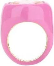 Dans Les Rues Lux Roze Zilveren Ring - Dames - Ringen - Roze - 53 MM - Accessoires