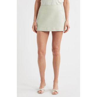 Frame Denim The Leather Miniskirt in Soft Mint at Nordstrom Rack, Size 8