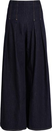 Alice & Olivia Henry Pleated Wide-leg Denim Trousers - 27 (W27 / UK8-10 / S)