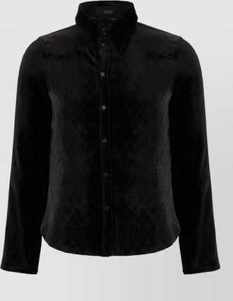 Gucci stretch velvet shirt long sleeves design