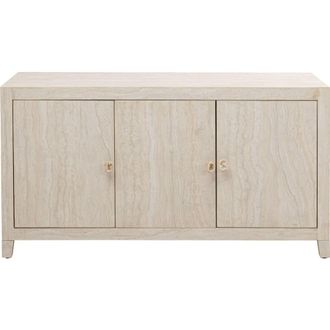 Kare Design Aparador 140 x 77 cm de MDF y m&aacute;rmol mineral crema