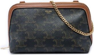 Celine Pre-owned Celine Triomphe Coated Canvas Clutch On Chain Ladies AIPXHUPMVQMMA4MK