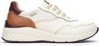 Pikolinos Schoenen, Dames, Wit, 40 EU, Leer, Off White Dames Sneaker - Cuenca