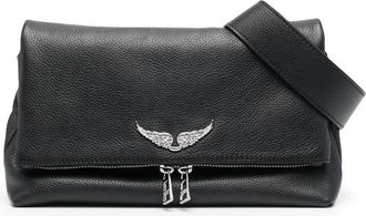 Zadig&Voltaire logo-plaque leather shoulder bag - women - Calf Leather - One Size - Black