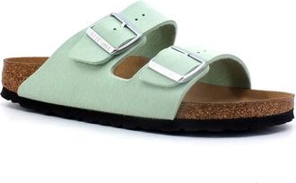 Birkenstock Slide - Dames - Sandalen - Groen - 36 EU - Leer - Schoenen