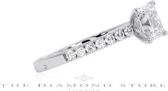 The Diamond Store Katerina GIA Princess Diamond Engagement Ring Platinum 1.50ct G/SI2