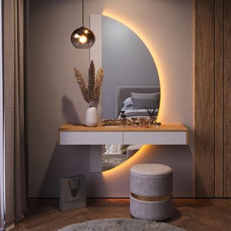 Vicco Tocador Melisa, Blanco, 120 Cm Con Iluminaci&oacute;n Led, Vicco