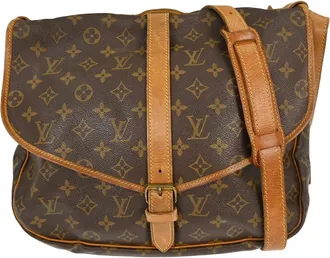 Louis Vuitton Saumur Monogram Canvas Brown Canvas Handbag (Pre-Owned)