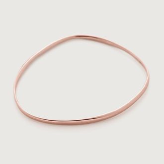 Monica Vinader Rose Gold Nura Reef Slim Bangle