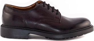 Doucal's Bordeaux Leren Derby met Rubberen Zool - Heren - Veterschoenen - Rood - 40 EU - Schoenen