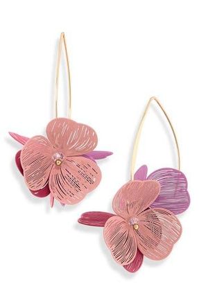 Natasha Petal Drop Earrings in Coral/Pink/Fuchsia at Nordstrom Rack