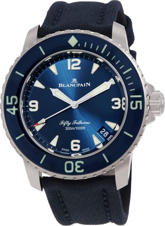 Blancpain Fifty Fathoms Automatic Blue Dial Mens Watch 5010 12B40 O52B