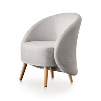 Dmora Sill&oacute;n Annarella, Sill&oacute;n De Dise&ntilde;o Para La Sala De Estar., 100% Made In Italy, Sill&oacute;n Relax En Tela Tapizada, Cm 70x60h80, Gris, Con Embalaje Reforzad