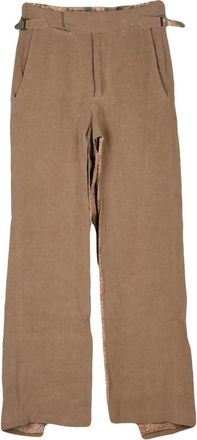Vivienne Westwood Bertram Wijde Broek - Dames - Wijde Broeken - Bruin - S - Linnen - Broeken