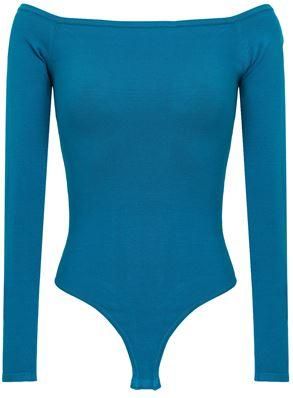 8 by YOOX OFF-SHOULDERS JERSEY BODYSUIT