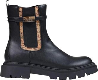 Alviero Martini 1A Classe Combat Boots - Dames - Chelseaboots - Zwart - 35 EU - Polyester - Schoenen
