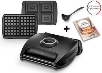 Lagrange Gofrera Croque Monsieur 4 Gofres Negro