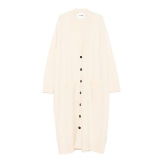 Jil Sander Cardigans, female, Beige, Size: XS Beige Long Fit Cardigan