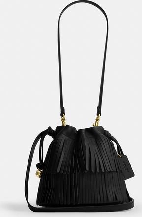 Coach Faye Mini Drawstring Bag With Fringe