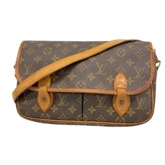 Louis Vuitton Pre-owned Cross Body Bags, female, Brown, Size: ONE SIZE Pre-owned Gibeciere MM Shoulder Bag