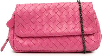 Bottega Veneta Pre-owned Bottega Veneta Mini Nappa Intrecciato Expandable Chain Flap Crossbody Ladies B03481829V