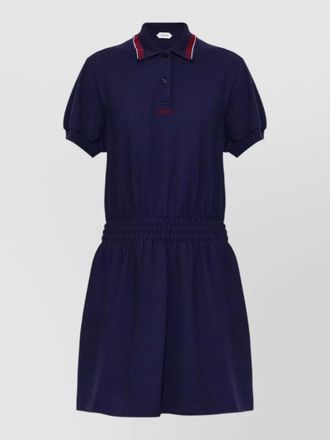 Versace cotton piqu&eacute; polo mini dress logo