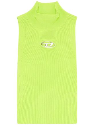 Diesel M-Onervax mock-neck top - women - Viscose/Polyester - L - Green