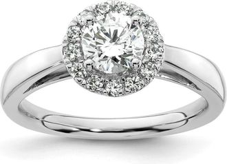 Diamond2Deal 14k White Gold Lab Grown Diamond Wedding Band Ring 0.26Ct Clarity- VS Color- G-H