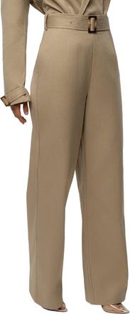 JLUXLABEL Uncharted Belted Cotton Blend Pants in Beige at Nordstrom, Size X-Large