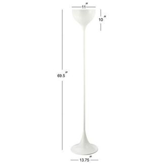 Jonathan Y Designs Joyce Metal LED Floor Lamp in White at Nordstrom