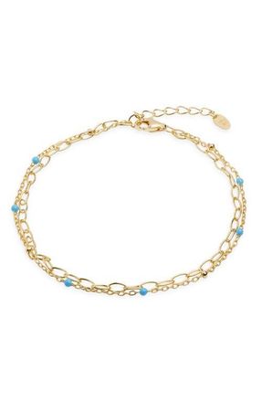 Argento Vivo Blue Enamel Double Bracelet in Gold at Nordstrom