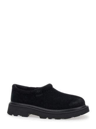UGG Mens Black Mule With Raised Sole Suede