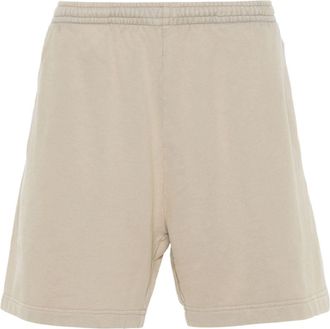 Acne Studios logo-patch jersey shorts - unisex - Cotton - L - Neutrals